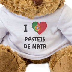 I LOVE PASTEIS DE NATA (PORTUGAL FLAG) - Teddy Bear - Cute Souvenir Gift Present