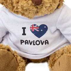 I LOVE PAVLOVA (AUSTRALIA FLAG) - Teddy Bear - Cute Funny - Gift Present