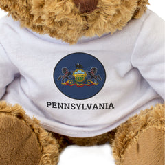 PENNSYLVANIA FLAG ROUNDEL - Teddy Bear - Cute Cuddly Soft - USA Gift Present