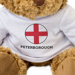 PETERBOROUGH (ENGLAND FLAG ROUNDEL) - Teddy Bear - Funny Souvenir Gift Present