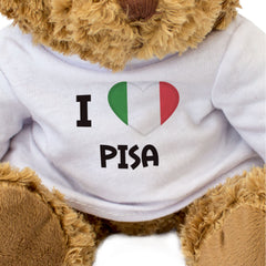 I LOVE PISA (ITALY FLAG) - Teddy Bear - Cute Cuddly Soft - Gift Present