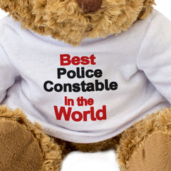 BEST POLICE CONSTABLE IN THE WORLD - Teddy Bear - Cute Cuddly - Gift Present