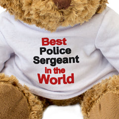 BEST POLICE SERGEANT IN THE WORLD - Teddy Bear - Cute Cuddly - Gift Present
