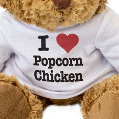 I LOVE POPCORN CHICKEN - Teddy Bear - Cute Cuddly Soft - Funny Gift Present