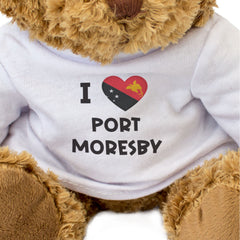I LOVE PORT MORESBY (PAPUA NEW GUINEA FLAG) - Teddy Bear - Cute - Gift Present