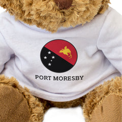 PORT MORESBY (PNG FLAG ROUNDEL) - Teddy Bear - Cute - Souvenir Gift Present