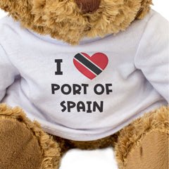 I LOVE PORT OF SPAIN (TRINIDAD & TOBAGO FLAG) - Teddy Bear - Cute - Gift Present