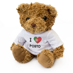 I LOVE PORTO (PORTUGAL FLAG) - Teddy Bear - Cute Funny Souvenir Gift Present