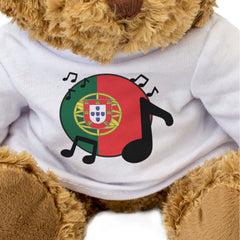 PORTUGAL FLAG (MUSICAL NOTES) - Teddy Bear - Portuguese Music Fan Gift Present