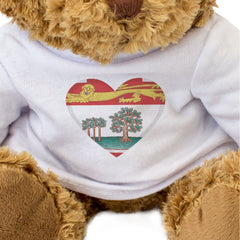 PRINCE EDWARD ISLAND FLAG HEART - Teddy Bear - Cute - Canada Gift Present