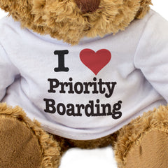 I LOVE PRIORITY BOARDING - Teddy Bear - Cute Cuddly Soft Funny - Gift Present