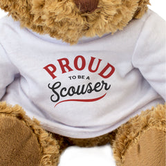 PROUD TO BE A SCOUSER - Teddy Bear - Cute Cuddly Soft - Liverpool Gift Present