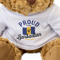 PROUD TO BE BARBADIAN - Teddy Bear - Cute Cuddly Soft - Barbados Gift Present