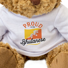 PROUD TO BE BHUTANESE - Teddy Bear - Cute Cuddly Soft - Bhutan Gift Present