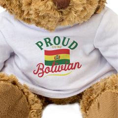 PROUD TO BE BOLIVIAN - Teddy Bear - Cute Cuddly Soft - Bolivia Gift Present