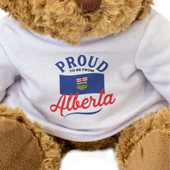 PROUD TO BE FROM ALBERTA - Teddy Bear - Cute Cuddly Soft - Canada Gift Present