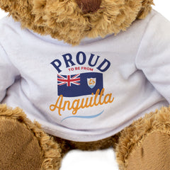 PROUD TO BE FROM ANGUILLA - Teddy Bear - Cute Cuddly Soft - Gift Present