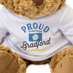 PROUD TO BE FROM BRADFORD (YORKSHIRE FLAG) - Teddy Bear - Cute - Gift Present