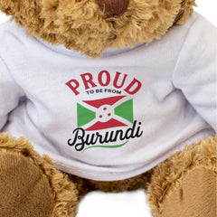 PROUD TO BE FROM BURUNDI - Teddy Bear - Cute Cuddly - Burundian Gift Present