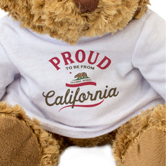 PROUD TO BE FROM CALIFORNIA - Teddy Bear - Cute Cuddly Soft - Gift Present