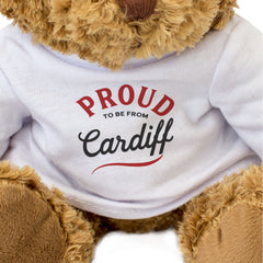 PROUD TO BE FROM CARDIFF - Teddy Bear - Cute Cuddly Soft - Wales Gift Present