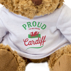 PROUD TO BE FROM CARDIFF (WALES FLAG) - Teddy Bear - Cute - Welsh Gift Present