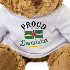 PROUD TO BE FROM DOMINICA - Teddy Bear - Cute Cuddly Soft - Gift Present