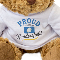 PROUD TO BE FROM HUDDERSFIELD (YORKSHIRE FLAG) - Teddy Bear - Gift Present