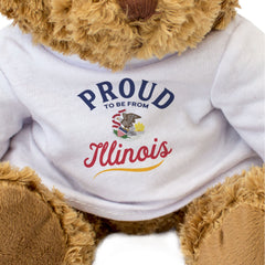 PROUD TO BE FROM ILLINOIS - Teddy Bear - Cute Cuddly Soft - Gift Present