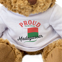 PROUD TO BE FROM MADAGASCAR - Teddy Bear - Cute Cuddly Soft - Gift Present