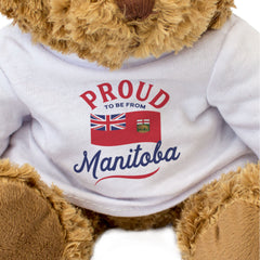 PROUD TO BE FROM MANITOBA - Teddy Bear - Cute Cuddly Soft - Canada Gift Present