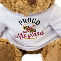 PROUD TO BE FROM MARYLAND - Teddy Bear - Cute Cuddly Soft - Gift Present