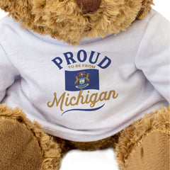 PROUD TO BE FROM MICHIGAN - Teddy Bear - Cute Cuddly Soft - Gift Present
