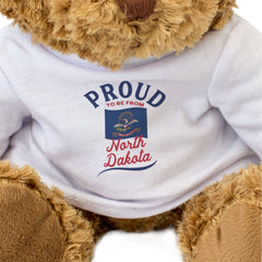 PROUD TO BE FROM NORTH DAKOTA - Teddy Bear - Cute Cuddly - Gift Present
