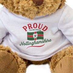PROUD TO BE FROM NOTTINGHAMSHIRE - Teddy Bear - Cute Cuddly Soft - Gift Present