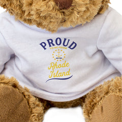 PROUD TO BE FROM RHODE ISLAND - Teddy Bear - Cute Cuddly - Gift Present