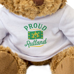 PROUD TO BE FROM RUTLAND - Teddy Bear - Cute Cuddly Soft Adorable - Gift Present