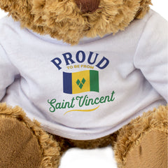 PROUD TO BE FROM SAINT VINCENT - Teddy Bear - Cute Cuddly Soft - Gift Present