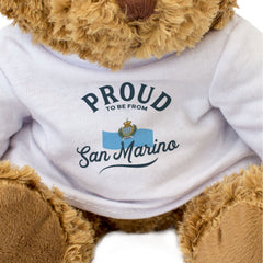 PROUD TO BE FROM SAN MARINO - Teddy Bear - Cute Cuddly Soft - Gift Present