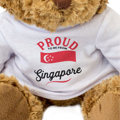 PROUD TO BE FROM SINGAPORE - Teddy Bear - Cute Cuddly - Singaporean Gift Present