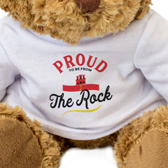 PROUD TO BE FROM THE ROCK - Teddy Bear - Cute Cuddly - Gibraltar Gift Present