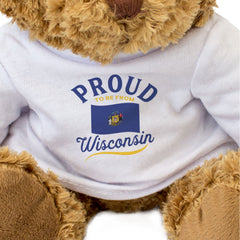 PROUD TO BE FROM WISCONSIN - Teddy Bear - Cute Cuddly Soft - Gift Present