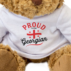 PROUD TO BE GEORGIAN - Teddy Bear - Cute Cuddly Soft - Georgia Gift Present