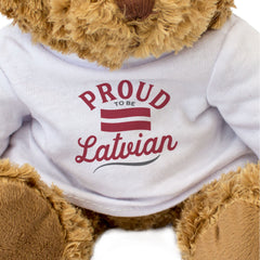 PROUD TO BE LATVIAN - Teddy Bear - Cute Cuddly Soft - Latvia Gift Present