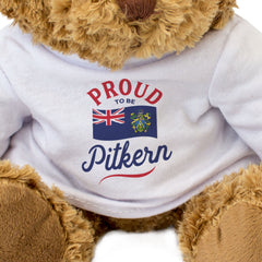 PROUD TO BE PITKERN - Teddy Bear - Cute Cuddly - Pitcairn Islands Gift Present