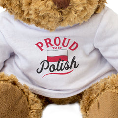 PROUD TO BE POLISH - Teddy Bear - Cute Cuddly Soft - Poland Gift Present