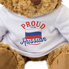 PROUD TO BE RUSSIAN - Teddy Bear - Cute Cuddly Soft - Russia Gift Present