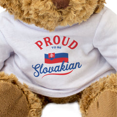 PROUD TO BE SLOVAKIAN - Teddy Bear - Cute Cuddly Soft - Slovakia Gift Present