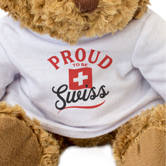 PROUD TO BE SWISS - Teddy Bear - Cute Cuddly Soft - Switzerland Gift Present