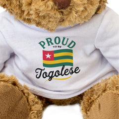 PROUD TO BE TOGOLESE - Teddy Bear - Cute Cuddly Soft - Togo Gift Present
